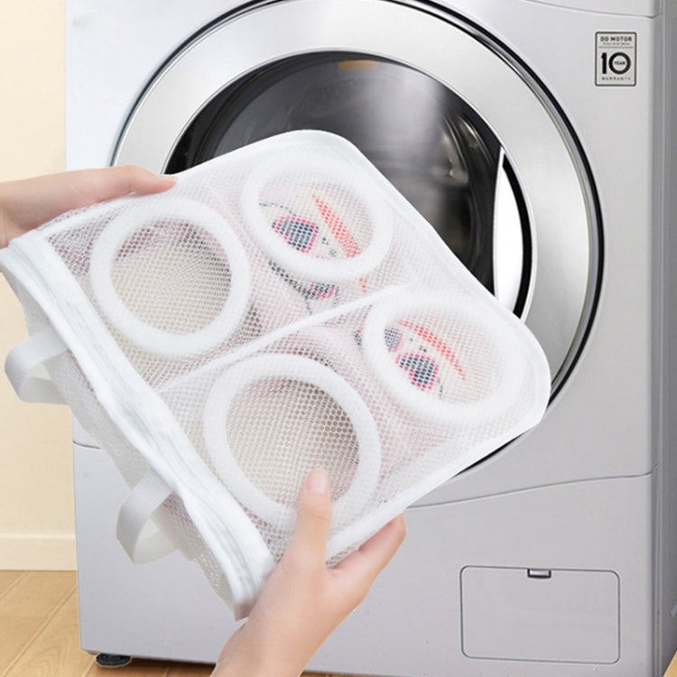 3 PCS Nylon ถุงซักล้างรองเท้า Trainer Sports Sneaker Tennis Boots Washing Bag, Mesh Washing Bag