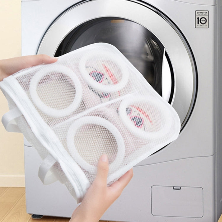 3 PCS Nylon ถุงซักล้างรองเท้า Trainer Sports Sneaker Tennis Boots Washing Bag, Mesh Washing Bag