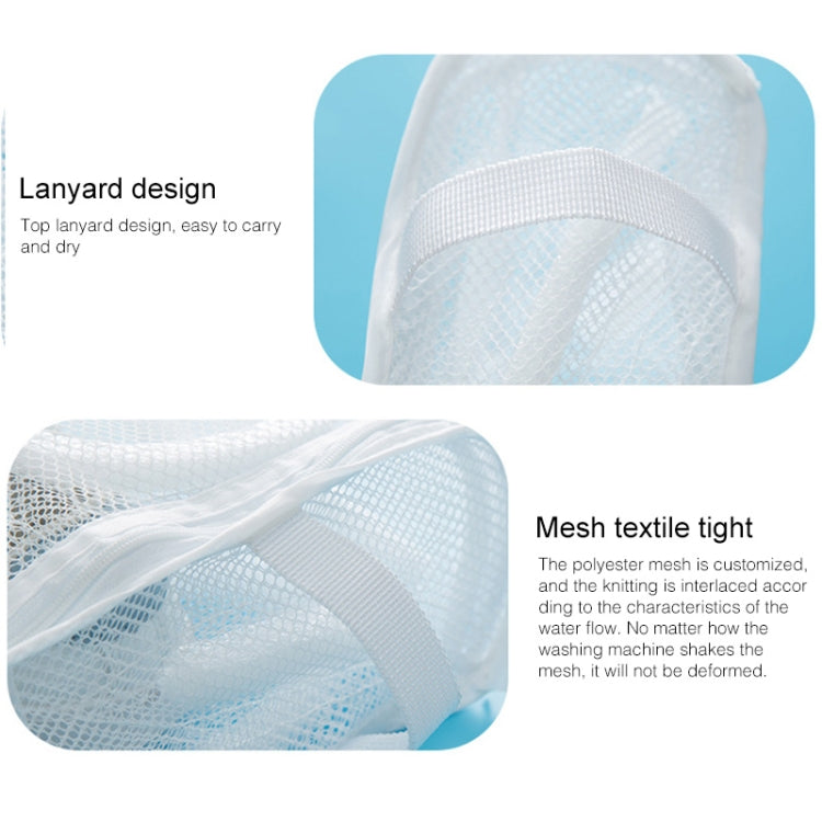 3 PCS Nylon ถุงซักล้างรองเท้า Trainer Sports Sneaker Tennis Boots Washing Bag, Mesh Washing Bag