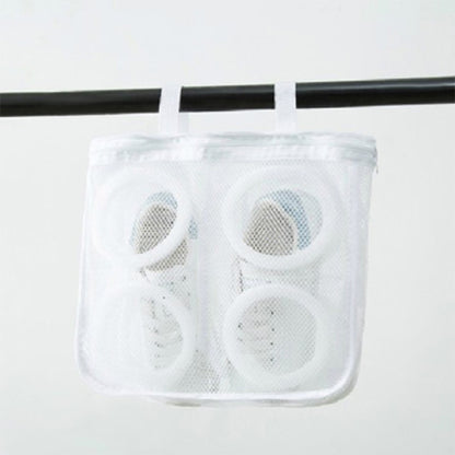 3 PCS Nylon ถุงซักล้างรองเท้า Trainer Sports Sneaker Tennis Boots Washing Bag, Mesh Washing Bag