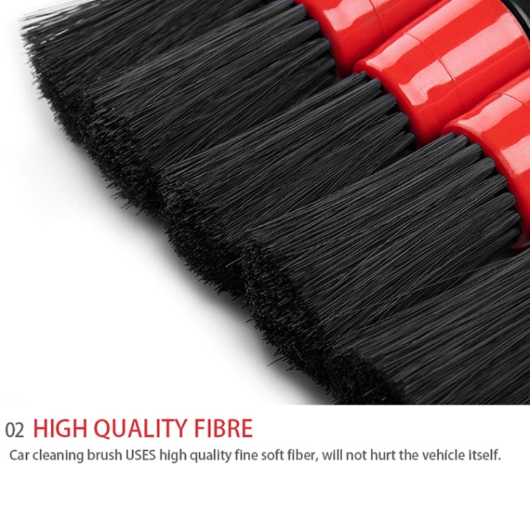 5 Pcs Car Detailing Brush Cleaning Natural Boar Hair Brushes Auto Detailing Tools Products Wheels Dashboard, 5 in 1 Random Color Delivery, 5 in 1 Black, 5 in 1 White