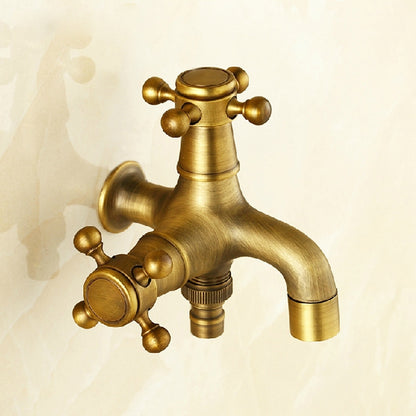 ก๊อกเครื่องซักผ้าโบราณทองแดงหนึ่งจุดสองคู่ก๊อกน้ำเย็นเดี่ยว 4 จุด, Antique Washing Faucet