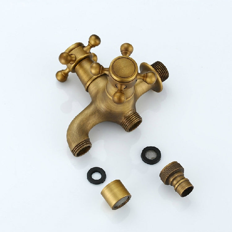 ก๊อกเครื่องซักผ้าโบราณทองแดงหนึ่งจุดสองคู่ก๊อกน้ำเย็นเดี่ยว 4 จุด, Antique Washing Faucet