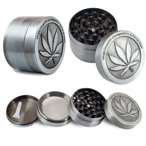 2 PCS เครื่องบดวัชพืชโลหะสแตนเลส Maple leaf ประเภทสมุนไพรเครื่องบดยาสูบ, 30MM 3 laryers, 40MM 4 laryers, 50MM 4 laryers
