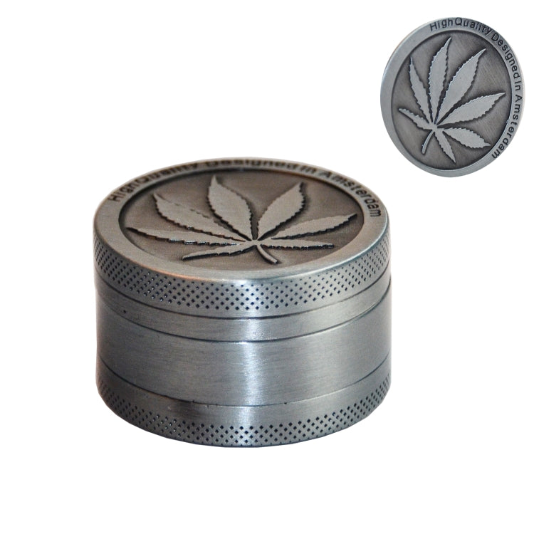 2 PCS เครื่องบดวัชพืชโลหะสแตนเลส Maple leaf ประเภทสมุนไพรเครื่องบดยาสูบ, 30MM 3 laryers, 40MM 4 laryers, 50MM 4 laryers