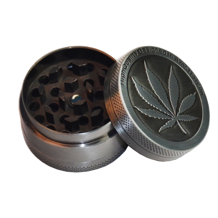 2 PCS เครื่องบดวัชพืชโลหะสแตนเลส Maple leaf ประเภทสมุนไพรเครื่องบดยาสูบ, 30MM 3 laryers, 40MM 4 laryers, 50MM 4 laryers
