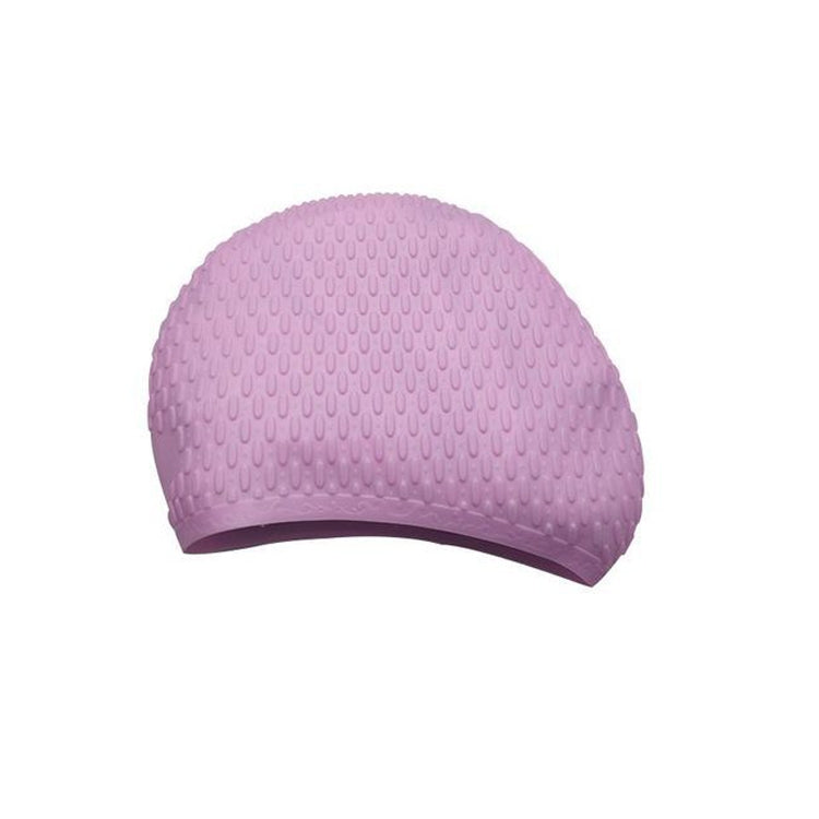 หมวกว่ายน้ำซิลิโคนกันลื่นความยืดหยุ่นสูงที่มีอนุภาคหนา, Particles Swimming Cap(White), Particles Swimming Cap(Black), Particles Swimming Cap(Pink), Particles Swimming Cap(Purple)