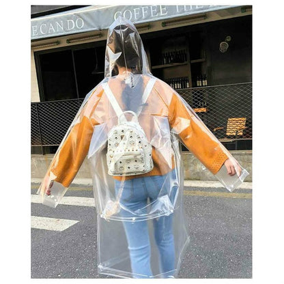เสื้อกันฝน EVA โปร่งใสกลางแจ้งแบบพกพามีสไตล์, M, L, XL
