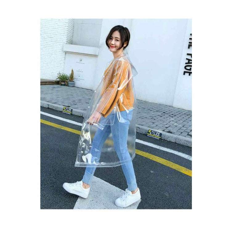เสื้อกันฝน EVA โปร่งใสกลางแจ้งแบบพกพามีสไตล์, M, L, XL