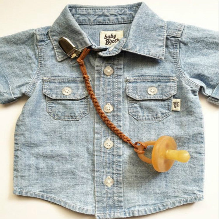 3 PCS Baby Pacifier CHAIN หนังทอ Anti-off CHAIN