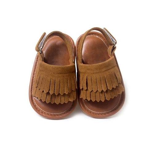 รองเท้าแตะเด็ก PU Fringed แฟชั่นลำลอง, 11cm/76g, 12cm/83g, 13cm/93g