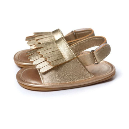 รองเท้าแตะเด็ก PU Fringed แฟชั่นลำลอง, 11cm/76g, 12cm/83g, 13cm/93g