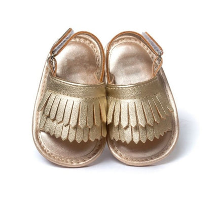 รองเท้าแตะเด็ก PU Fringed แฟชั่นลำลอง, 11cm/76g, 12cm/83g, 13cm/93g