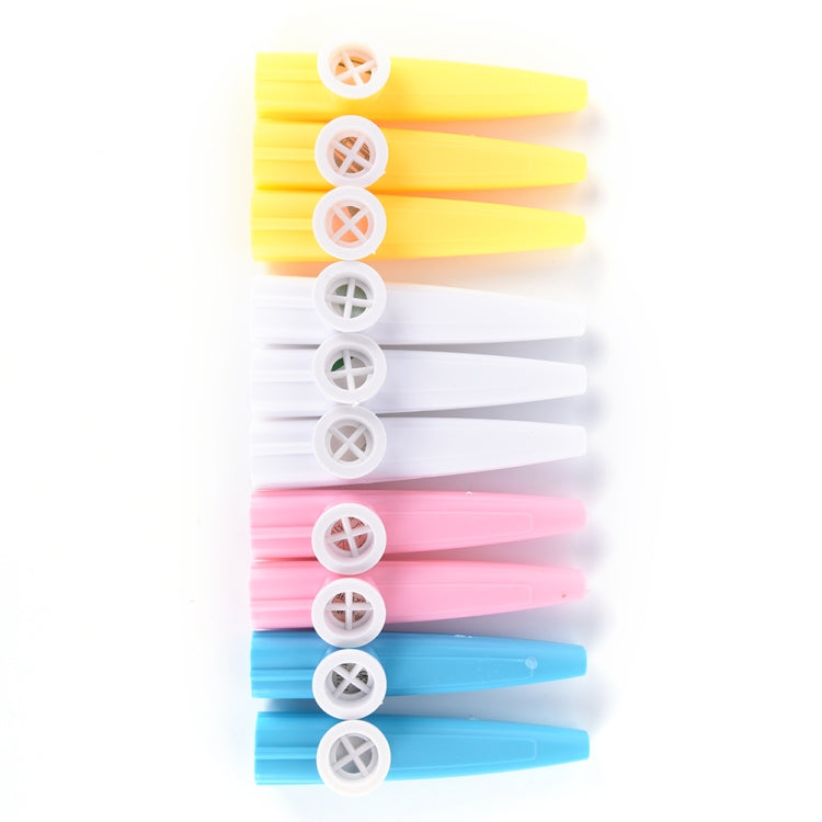 10PCS พลาสติก Kazoo เครื่องดนตรีสำหรับเด็ก, การจัดส่งสีแบบสุ่ม, 10PCS Kazoo