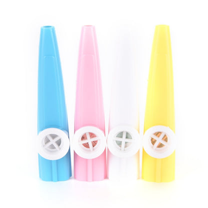 10PCS พลาสติก Kazoo เครื่องดนตรีสำหรับเด็ก, การจัดส่งสีแบบสุ่ม, 10PCS Kazoo