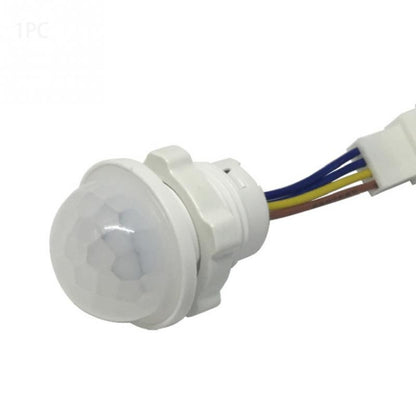 ในร่ม กลางแจ้ง แสงอินฟราเรด เซนเซอร์ตรวจจับการเคลื่อนไหว หน่วงเวลา PIR สวิตช์ LED Sensitive Night Lamp, AC 220V