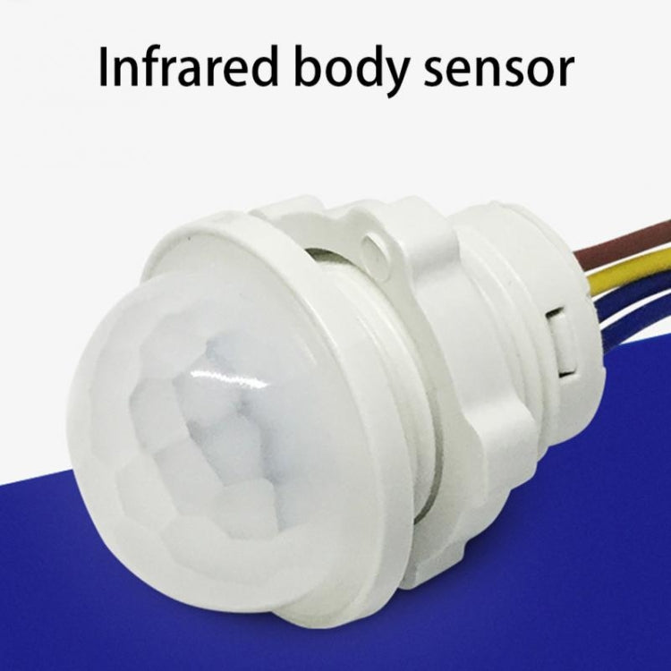 ในร่ม กลางแจ้ง แสงอินฟราเรด เซนเซอร์ตรวจจับการเคลื่อนไหว หน่วงเวลา PIR สวิตช์ LED Sensitive Night Lamp, AC 220V