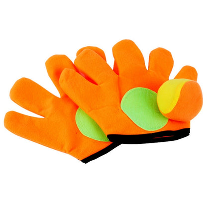 กีฬากลางแจ้งของเล่นเด็ก Plush Sticky Ball Catching ถุงมือ ชุด, S, L