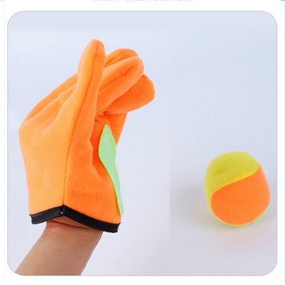 กีฬากลางแจ้งของเล่นเด็ก Plush Sticky Ball Catching ถุงมือ ชุด, S, L