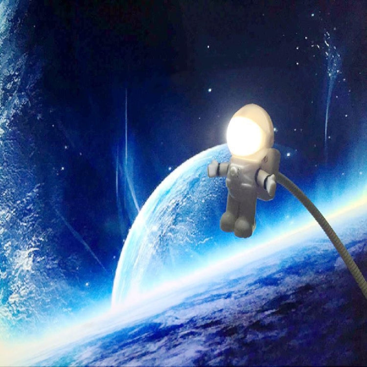 Cool New Astronaut Spaceman USB LED โคมไฟตั้งโต๊ะแบบปรับได้ไฟกลางคืนสำหรับคอมพิวเตอร์พีซี