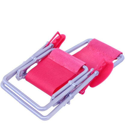 1:6 เก้าอี้ชายหาดผ้าใบพับได้สำหรับตุ๊กตาบาร์บี้, Folding Canvas Beach Chair