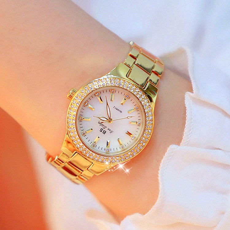 BS beesister FA1258 นาฬิกาผู้หญิง Round Case Diamond Alloy Strap
