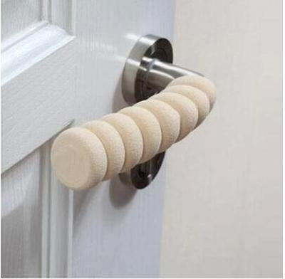 10 PCS เด็กทารกความปลอดภัย Doorknob Pad กรณีเกลียว Anti-collision Security มือจับประตูแขนป้องกัน