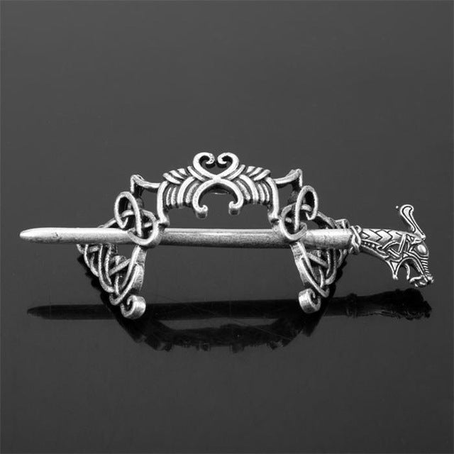 ขนาดใหญ่เซลติกส์ Knots Crown Hairpins เครื่องประดับ Vintage ไวกิ้ง Runes ผู้หญิงสาว Hairpin คลิปผม Stick สไลด์อุปกรณ์เสริม