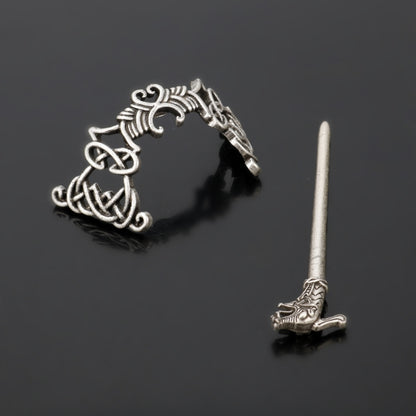 ขนาดใหญ่เซลติกส์ Knots Crown Hairpins เครื่องประดับ Vintage ไวกิ้ง Runes ผู้หญิงสาว Hairpin คลิปผม Stick สไลด์อุปกรณ์เสริม