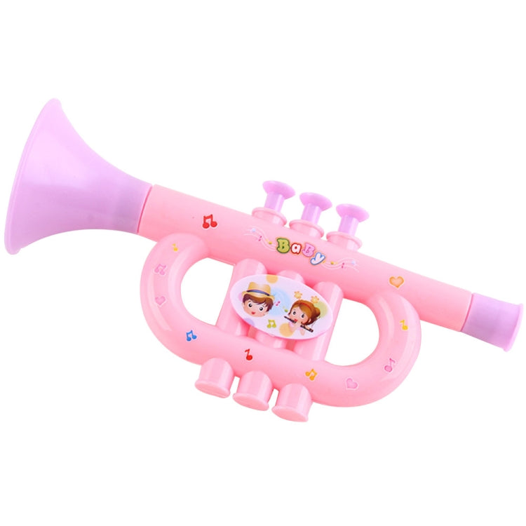 3 PCS น่ารักการ์ตูนทรัมเป็ตพลาสติกของเล่นเด็กดนตรี, การจัดส่งสีแบบสุ่ม