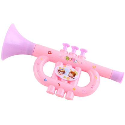 3 PCS น่ารักการ์ตูนทรัมเป็ตพลาสติกของเล่นเด็กดนตรี, การจัดส่งสีแบบสุ่ม