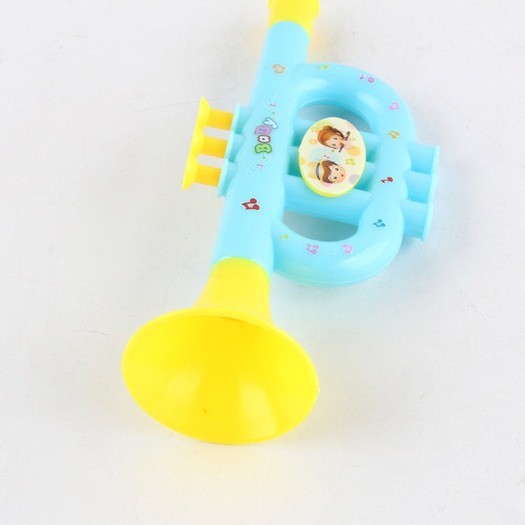 3 PCS น่ารักการ์ตูนทรัมเป็ตพลาสติกของเล่นเด็กดนตรี, การจัดส่งสีแบบสุ่ม