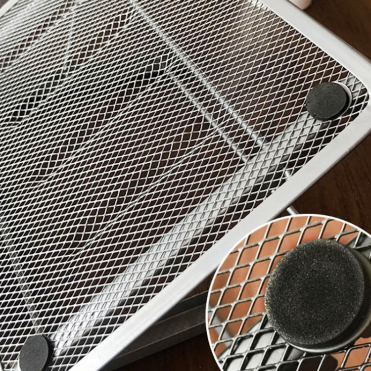 เดสก์ท็อปแบบพกพาพับ Cooling ตาข่ายโลหะปรับช่องระบายอากาศผู้ถือ