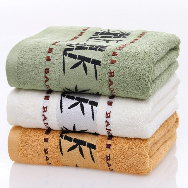 ผ้าเช็ดตัวใยไผ่หมึกไม้ไผ่ธรรมดาหนาดูดซับนุ่มสำหรับผู้ใหญ่