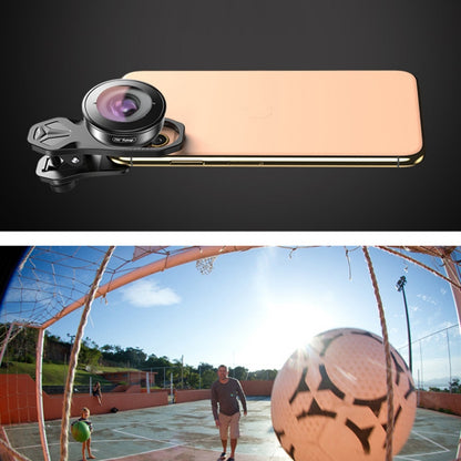 APEXEL APL-HB195 195 Degrees Fisheye Professional HD เลนส์ภายนอกสำหรับโทรศัพท์มือถือภายนอก, 195 Degrees Fisheye