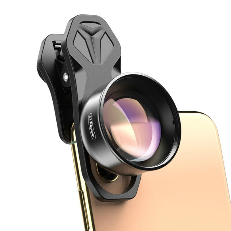 APEXEL APL-HB2X 2X เลนส์เทเลโฟโต้แบบขยาย Professional HD External Mobile Phone Universal Lens, 2X Telephoto