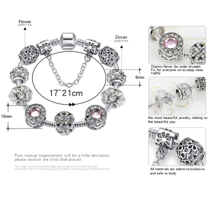 2 ชิ้นผู้หญิงแฟชั่นที่เรียบง่าย Panjia โอปอลคริสตัลสร้อยข้อมือโลหะผสม, 17cm, 18cm, 19cm, 20cm