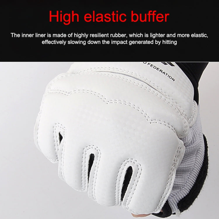Half Finger ผู้ใหญ่กระสอบทรายการฝึกอบรมถุงมือมวยหนัง PU ฟิตเนส Sparring ถุงมือเทควันโด, XS, S, M, L, XL, XXL