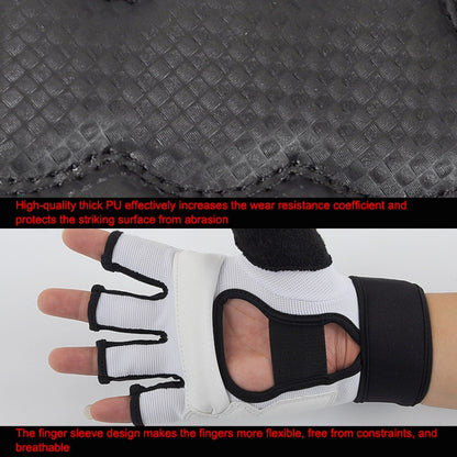 Half Finger ผู้ใหญ่กระสอบทรายการฝึกอบรมถุงมือมวยหนัง PU ฟิตเนส Sparring ถุงมือเทควันโด, XS, S, M, L, XL, XXL