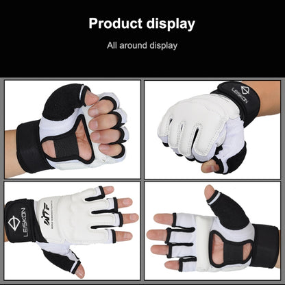 Half Finger ผู้ใหญ่กระสอบทรายการฝึกอบรมถุงมือมวยหนัง PU ฟิตเนส Sparring ถุงมือเทควันโด, XS, S, M, L, XL, XXL