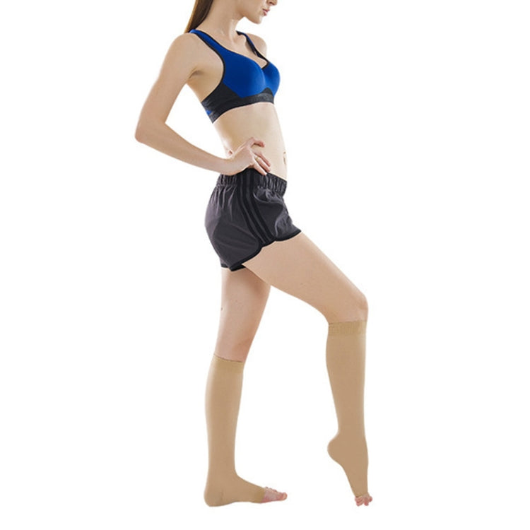 Unisex Medical Shaping ถุงเท้ายืดหยุ่นรองหลอดการบีบอัดถุงน่องเส้นเลือดขอดทางการแพทย์, L