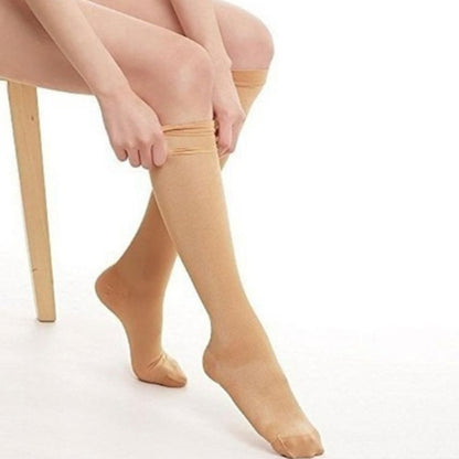 Unisex Medical Shaping ถุงเท้ายืดหยุ่นรองหลอดการบีบอัดถุงน่องเส้นเลือดขอดทางการแพทย์, L