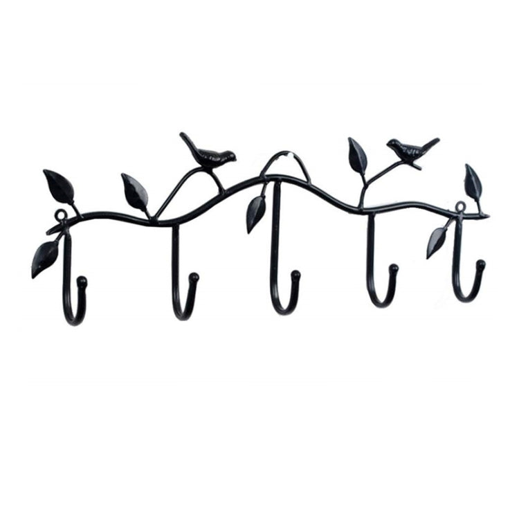 2 ชิ้น Wrought Iron Birds รูปแบบตกแต่งตะขอเสื้อผ้าที่เรียบง่าย