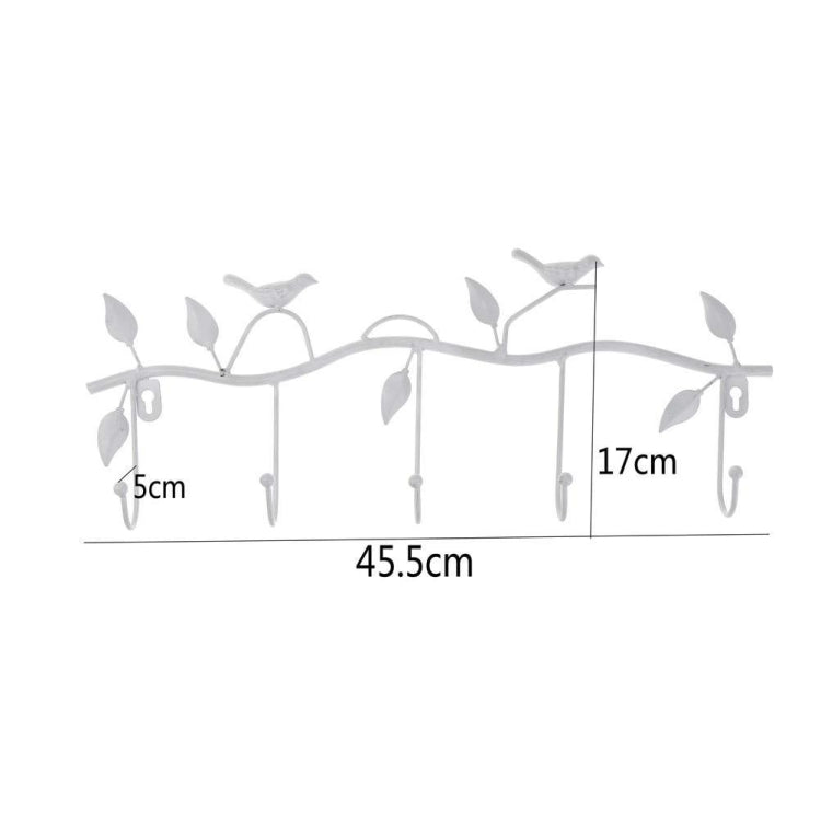 2 ชิ้น Wrought Iron Birds รูปแบบตกแต่งตะขอเสื้อผ้าที่เรียบง่าย