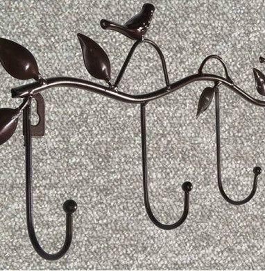 2 ชิ้น Wrought Iron Birds รูปแบบตกแต่งตะขอเสื้อผ้าที่เรียบง่าย
