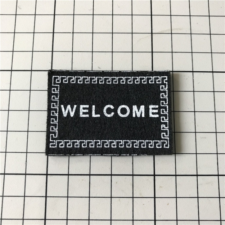 Handmade จำลองบ้านตุ๊กตาอุปกรณ์เสริม Welcome Pad แผ่นพื้นรุ่น