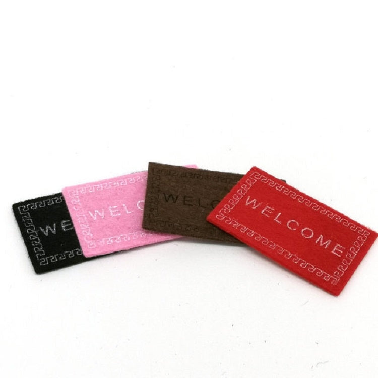 Handmade จำลองบ้านตุ๊กตาอุปกรณ์เสริม Welcome Pad แผ่นพื้นรุ่น