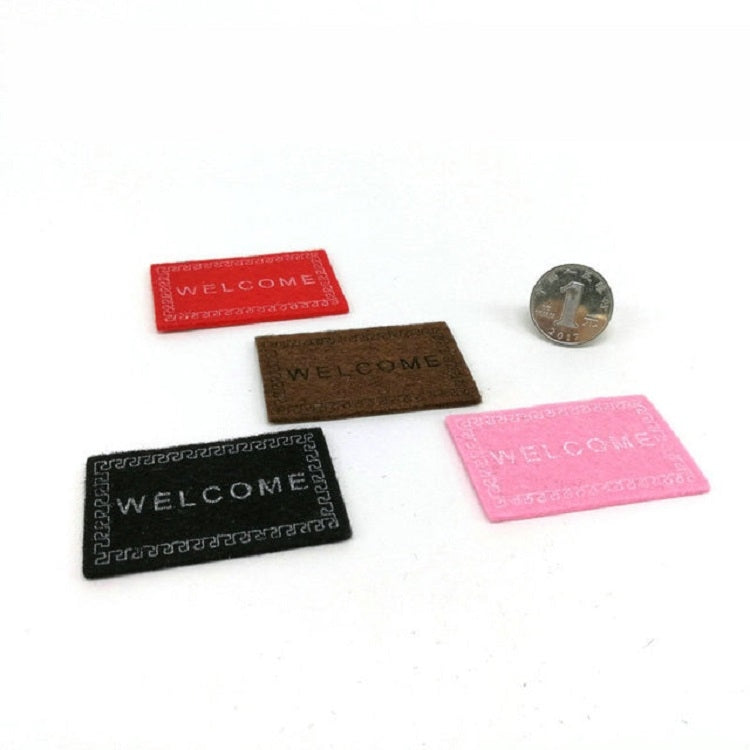 Handmade จำลองบ้านตุ๊กตาอุปกรณ์เสริม Welcome Pad แผ่นพื้นรุ่น