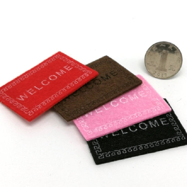 Handmade จำลองบ้านตุ๊กตาอุปกรณ์เสริม Welcome Pad แผ่นพื้นรุ่น