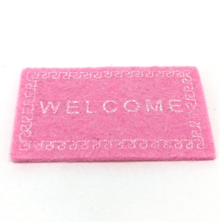 Handmade จำลองบ้านตุ๊กตาอุปกรณ์เสริม Welcome Pad แผ่นพื้นรุ่น